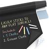 Kassa Extra large Chalkboard Decal roll by Kassa (nero) 5 Colored Chalk & Eraser Cloth included - Lavagna Contact Paper vinyl Wall Sticker Wallpaper (6.5 x 45,7 cm)