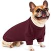 Hjumarayan Pullover Leggero Per Cani In Maglia A Costine, T-Shirt Tipo Maglioncino Per Uso Quotidiano, Abbigliamento Confortevole Per Bulldog Francese E Beagle, Ideale Per Casa E Passeggiate, Bordeaux L
