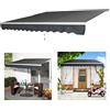 ACXIN Tenda da sole in alluminio, con manovella, impermeabile, colore grigio scuro (2,5 m x 2 m)