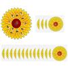 XAVSWRDE 20 Pezzi Trappola per Mosche Finestra 9.5 * 9.5cm Girasole Carta Moschicida Adesivo per Mosche da Finestra Acchiappa Mosche Adesivo per Catturare Mosche Tarme Zanzare e Insetti (Giallo)