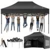 Devoko Gazebo 3 x 4.5 impermeabile, stabile, ripido, gazebo pieghevole con pareti laterali, protezione UV 50+, tenda per feste, altezza regolabile, gazebo per giardini, cortili, campeggi