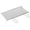 Marvin Graticola Griglia Accessori Rettangolare Camino Brace Barbecue da Campeggio Balcone Giardino Esterno Carbonella Singola con Piedini Manici Acciaio Cromato Alimenti Hamburger (70x35)