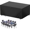 YISSVIC Copridivano da giardino, 242 x 162 x 100 cm, 420 D, Oxford, impermeabile, resistente al vento, pioggia UV e strappo