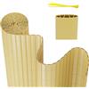 Gimisgu Canniccio PVC Recinzione 160x600 cm, Protezione Standard da sguardi indiscreti con Struttura a W Rinforzata, Impermeabile, per Balcone, Protezione da Vento, bambù