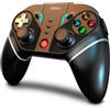 KROM KEXAL - Gamepad wireless (Bluetooth 5.0 + 2.4 GHz) con funzione Turbo, doppia vibrazione e supporto retrattile per smartphone - Compatibile con PC, Nintendo Switch, Android e iOS, Nero