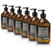 Jean & Len Set lavamani e corpo rosmarino e zenzero, deterge e cura la pelle, fragranza fresca e speziata, sapone liquido senza siliconi e parabeni, flacone in vetro, 6 x 500 ml