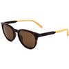 Timberland TB9256 Occhiali da Sole Uomo, Occhiali da Sole Casual Leggeri, Forma Lente Rotonda, Lenti Polarizzate Marrone, Avana Scura