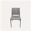 KeyHome Store Sedia Basic in Polipropilene Grigio Opaco 42x42x80 cm