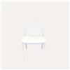 KeyHome Store Sedia Traforata in Polipropilene Bianco Opaco 42x42x80 cm