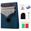 Liweisdsdfs - Pianoforte Kalimba a 17 tasti, in mogano, strumento musicale, ottima idea regalo, BLUE