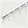 FELIDESIGN Binario per tenda da soffitto, binario per tende da soffitto, per divisorio, montaggio a soffitto, set con ganci a rullo (bianco, 2,7 m - 3,7 m)