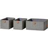 LOVE !T STORE !T Love IT Store IT - Premium - Set di 3 organizer per armadi in lino - organizer per cassetti o fasciatoio - grigio - 15 x 30 x 15 cm & 30 x 30 x 15 cm
