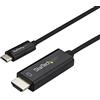 StarTech.com Cavo HDMI a USB-C da 2m, Cavetto USB 3.1 Tipo C a HDMI, 4k a 60Hz, Nero
