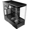 Antec Custodia Mid-Tower C6 Curve Air, vetro temperato panoramico, alto flusso d'aria, 3 ventole PWM incluse, supporto radiatore da 360 mm e GPU da 450 mm, Type-C 10 Gbps, custodia da gioco ATX