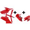 AgriEuro Premium Aratro reversibile voltaorecchio V180-05 con attacco a due bulloni registrabile e barra portattrezzi - Per motocoltivatori da 6-10HP