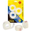 Idena 630079 - Pellicola adesiva 33 m x 19 mm, 3 pezzi con 1 dispenser