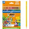 BIC Matite per colorare BIC Kids realizzate al 100% in legno proveniente da fonti responsabili - Colori assortiti, confezione da 36