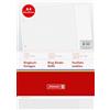 Brunnen - Ricarica di fogli per raccoglitore a 4 anelli, formato A4, 70 g/mq, a quadretti da 5 mm con margini, bianco