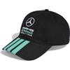 adidas Unisex - Adulto Mercedes -Amg Petronas Formula 1 Team Dna 3 Stripes cap, Black, L-XL
