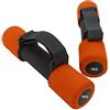 VLFit Durevole per manubri aerobici Fitness (Una Coppia) Set di manubri - Fornisce Resistenza Antiscivolo con Cinturini Regolabili - (Arancio e Grigio - 2 x 1kg)