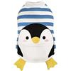 Croci Felpa per cani North Pole, taglia dorso 25 cm, imbottita e regolabile con chiusura in velcro, con elastici e foro per guinzaglio e pettorina, colore bianco e azzurro