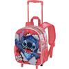 Disney Zaino 3D con Ruote Piccolo 26 x 34 cm, Capacità 12.5 L, Rosa Thing