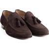 Giosal Mocassini Uomo con Nappine Scarpe Camoscio Eleganti Cerimonia Pelle Scamosciata Suola di Cuoio con Ovalino Antiscivolo Casual Vari Colori (45, Blu)