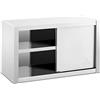 Royal Catering Pensile In Acciaio Inox Con Ante Scorrevoli Da Cucina RCSSWC-100X45-S (100 x 45 x 60 cm, 600 kg)