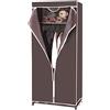 COSTWAY Armadio in Tessuto Armadio Cabina Pieghevole con Asta Appendiabiti, Vari Colori Disponibili, 75 x 50 x 170cm (Caffè)