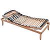 EVERGREENWEB MATERASSI & BEDS Evergreenweb - Rete Singola 90x200 con Doghe in Legno Naturale Alzata Manuale ALZA TESTA E PIEDI Pieghevole Ortopedica Regolatori di Rigidità Gambe Smontabili, Base Letto da Incasso Rinforzata OFFERTA