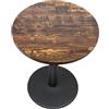 LANTUS Tavolo da bar rotondo, tavolo da pranzo, quadrato, stile industriale, tavola di legno + gambe in ferro, carico massimo 125 kg, 60 x 60 x 72 cm (C)