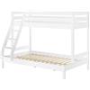 Erst-Holz Sei varianti letto a castello bianco 3 posti 120x200 e 80x200 x adulti in pino V-60.18W-08-12, accessori:Doghe in assi di legno rigide incl.