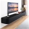 FGNIXLN Mobile TV Sospeso,120-240cm Tavolo per TV Moderno,Mobile Porta Televisore,Adatto per il Soggiorno e la Camera da Letto(140CM)