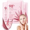 LYSdefeu Set di 3 maschere per il viso con aloe rosa, idratanti, idratanti, per la cura della pelle, per il viso, per la cura della pelle, per la giornata della donna, set regalo per le donne