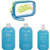 Generico SUMMERING Kit Estivo Capelli, Shampoo Doposole 300ml, Maschera per Capelli solare 10 in 1 300ml, Fluido Protettivo UV 150ml Con Olio di Monoi, Senza Siliconi e Parabeni con Pochette Omaggio
