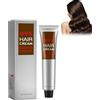 Grgowe Dye Hair Cream, Tinta Per Capelli Castano, Cera Modellante, Colorazione Uniforme, Colore Duraturo, Copre I Capelli Bianchi, Nutre E Ripara I Hair, Dona Lucentezza-Brown