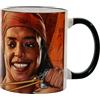 Elbenwald One Piece - Tazza con scritta Usopp I'm Gonna Become A Brave Warrior Of The Sea - Tazza da caffè con manico, unisex, 320 ml, in ceramica, marrone