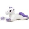 Sausudols Peluche Unicorno Gigante 60cm - Peluche Tenero Jumbo per Ragazze Morbido Cuscino di Peluche Unicorno Regalo per Compleanno, Natale, San Valentino Bianco