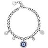 Brosway Bracciale da Donna Collezione Chakra. Gioiello in Acciaio 316L con Finitura in pvd Argento e Cristalli. Simboli: Occhio. Misure: 18,5 cm e 10,6 g. La referenza è BHKB147