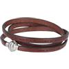 Amen Gioielli, Bracciale Marrone Padre Nostro, Bracciale in Pelle Uomo Donna, Chiusura Magnetica in Acciaio Inossidabile, Regalo Uomo, Regalo Donna, Misura L da 60 cm, Made In Italy.
