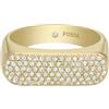Fossil Anelli con sigillo da donna in acciaio inossidabile