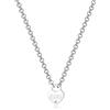 S'Agapõ Collana Girocollo Donna, Collana Donna in Acciaio e Cristalli con Simbolo Cuore | Collezione Be My Always - SBM75