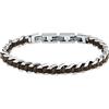 Sector No Limits Bracciale Uomo in Acciaio, Pelle naturale, Smalto, Collezione BANDY, Idee Regalo