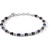 COMETE GIOIELLI Comete Bracciale da uomo collezione District. Bracciale in Acciaio, trattamento PVD rosè e agata blu, con diametro 4,50 mm e lunghezza bracciale 18 cm + 3 cm. La referenza è UBR 1138