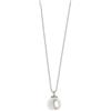 Comete Collana da donna collezione storia di luce. Girocollo in oro bianco 750 ‰. Perla coltivata del diametro di mm 5/5,5. Collana della lunghezza di cm tot 42 e chiusura con anello a molla