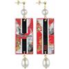 IN Lebole Collezione The Tag TTPOR04 Hong Kong Orecchini da Donna in Ottone Pietra Perla