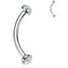 AROWRO Piercing per sopracciglia, G23, in titanio, per sopracciglia, per ombelico, per ombelico, per labbra, per labbra, per rok, trago, daith, 16 g, 6 - 12 mm