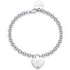 S'Agapõ Bracciale Donna in Acciaio e Cristalli con Simbolo Cuore | Collezione Be My Always - SBM80