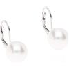GioiaPura Orecchino Da Donna Di Gioiapura. Orecchino Realizzato In Argento Rodiato E Shell Pearl Di Colore Bianco Rainbow. Orecchino A Monachella Con Perla Sintetica Da 12 Mm. La Referenza È Lpe11227
