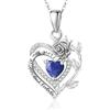 Zeuslia Collana in argento Sterling S925 per donne e madri, gioielli I Love You Always and Forever, regalo per mamma, anniversario di matrimonio, compleanno, fidanzata e figlia, gioiello a forma di